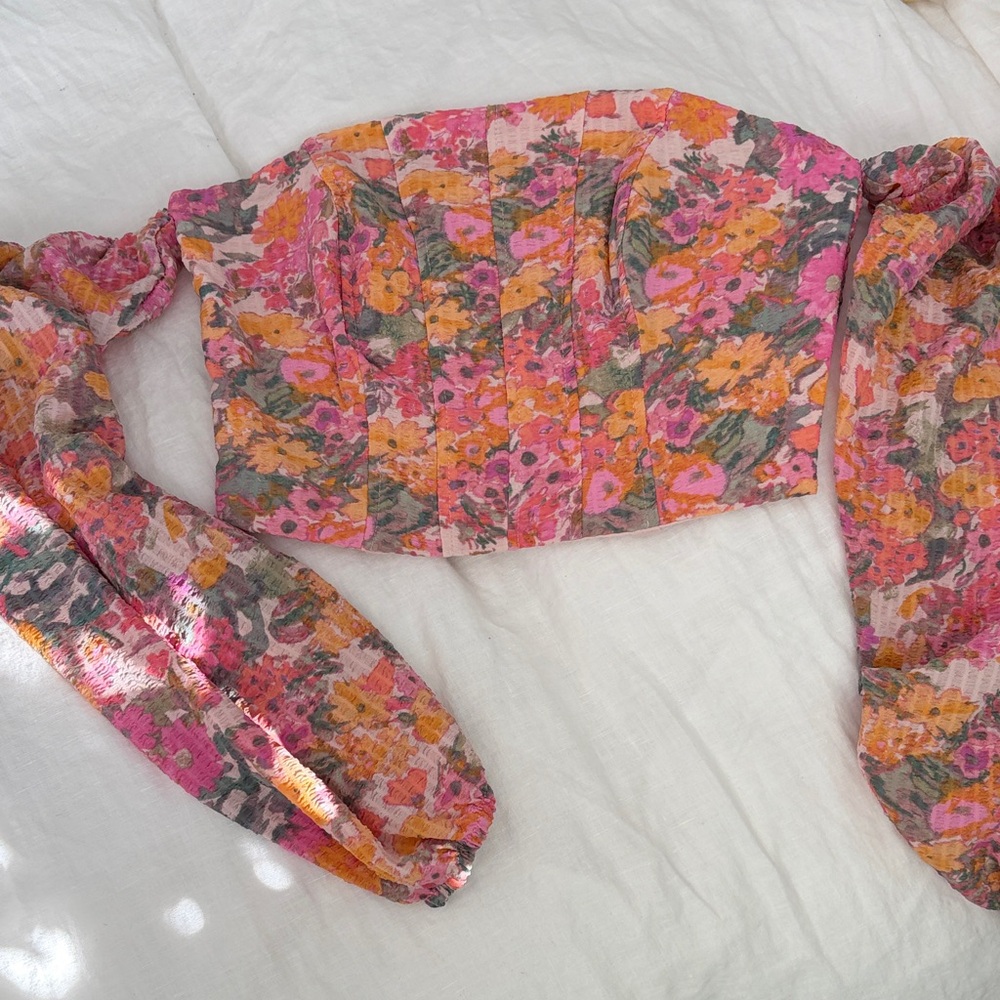 Wild Fable Multicolor Smocked Top